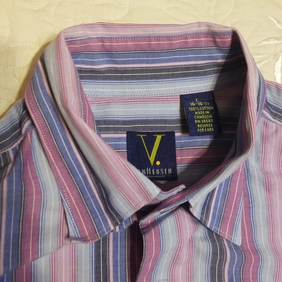 Van Heusen Multicolored 80's Looking Dress Shirt - Picture 4 of 6